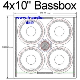 Bausatz Bassbox 4 x 10 SICA